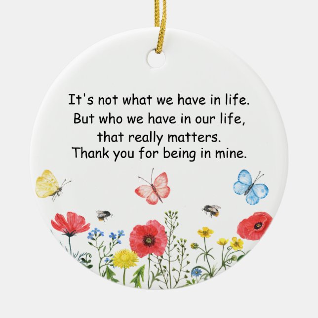 Bäste vän Keepé,Vänskap Bauble, tack Julgransprydnad Keramik (Framsidan)