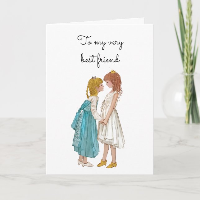 Bäste vän, var min Maid of honor prinsessa Inbjudan (Framsida)