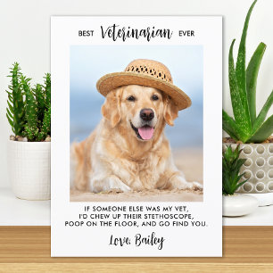 Bäste veterinär någonsin Personlig Hund Pet Photo Tack Kort