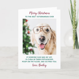Bäste veterinär någonsin Personlig Pet Photo Helgkort