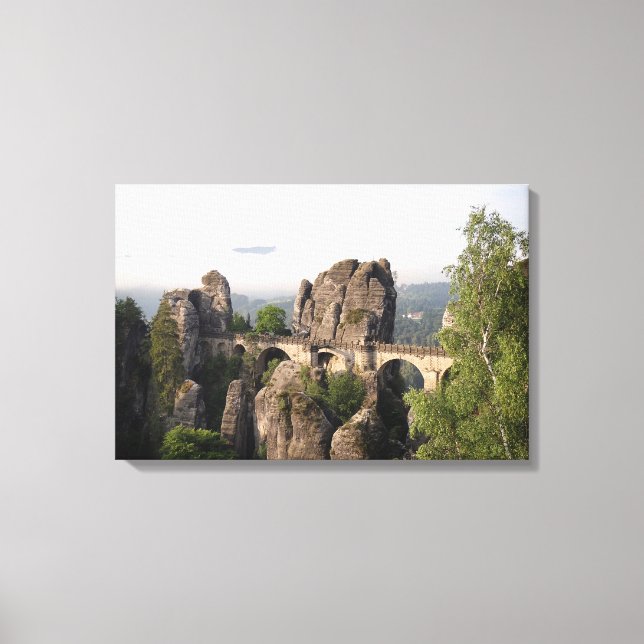 Bastei Bridge i Sachsen Schweiz canvas (Framsida)