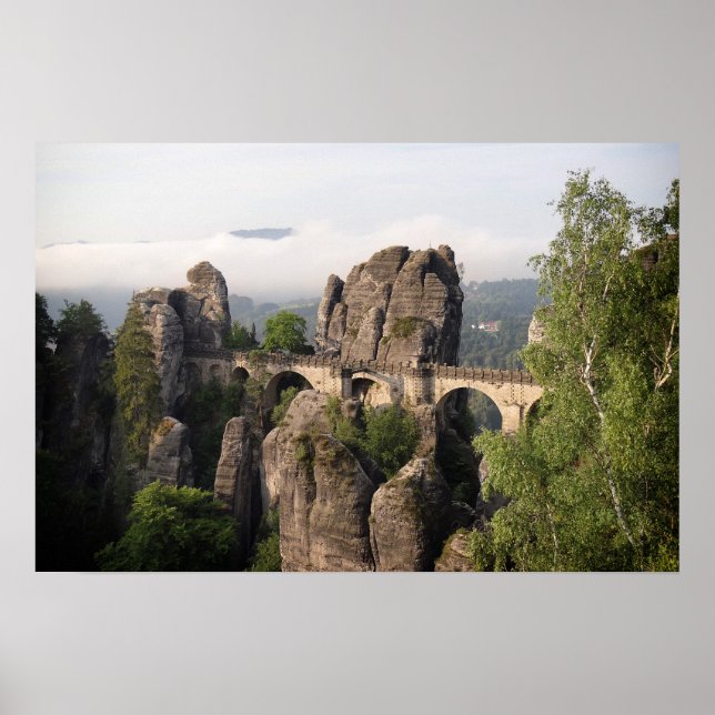Bastei Bridge i saxisk Schweiz affisch (Framsidan)