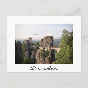 Bastei Bridge nära Dresden vita vykort