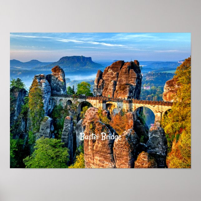Bastei Bridge, Sachsen, Schweiz Poster (Framsidan)