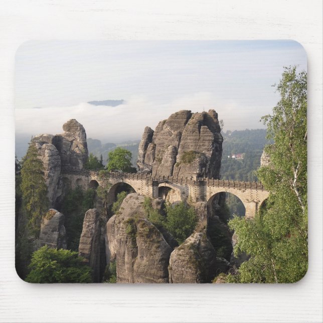 Bastei överbryggar i SaxonSchweitz mousepad Musmatta (Framsidan)