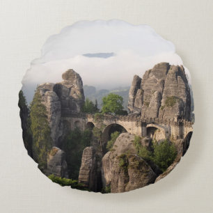 Bastei överbryggar i tyskland runda kudder rund kudde