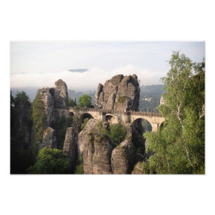 Bastei överbryggar i tysklant fototryck