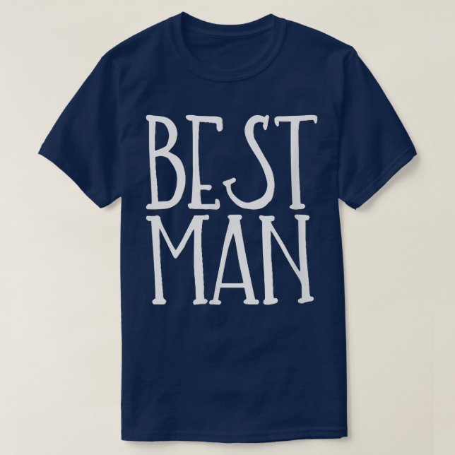 Bästeman Bröllop Brud Groom Bror Bachelor T Shirt (Design framsida)