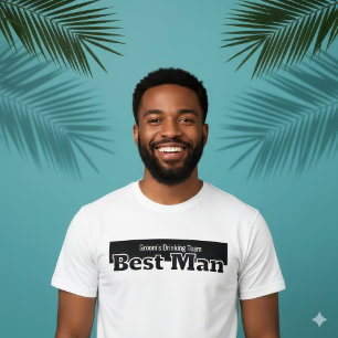 Bästeman Brudgummens dryckeslag Humoristisk ungkar T Shirt