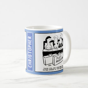 Bästeman delad säng med brud och brudgum. kaffemugg