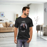Bästeman svartvitt foto möhippa t shirt<br><div class="desc">Anpassa och lägg till ett foto i den cirkulära ramen. Lägg till ett namn</div>
