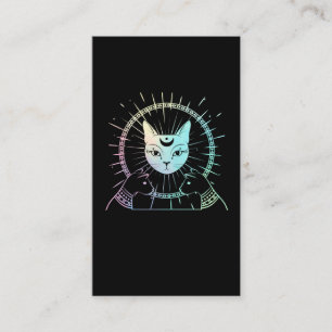 Bastet Ancient Egypten Cat Crescent Pastel Goth M Visitkort
