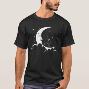 Bastet Ancient Egypten Cat Goth Måne Crescent T Shirt
