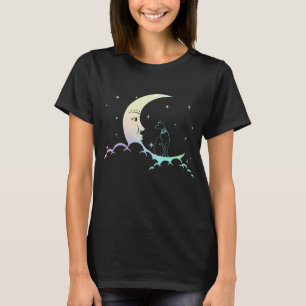 Bastet Ancient Egypten Cat Pastel Goth Måne Cresc T Shirt