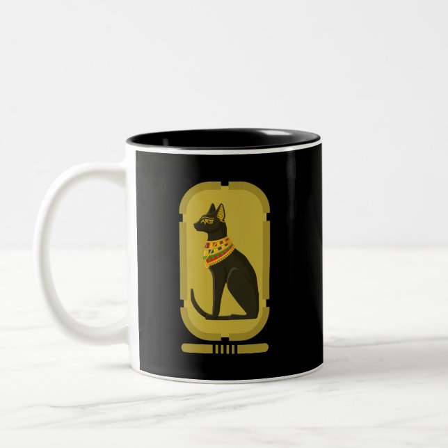 Bastet Ancient Egypten Goddess Two-Tone Coffee Mug Två-Tonad Mugg (Vänster)