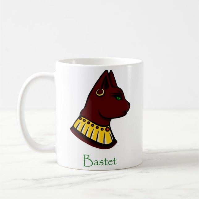Bastet - Ancient Egyptian Goddess (Named) Kaffemugg (Vänster)