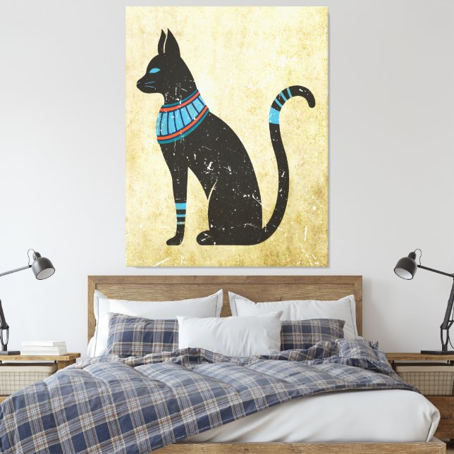 Bastet Cat Design Canvastryck (Insitu (sovrum))