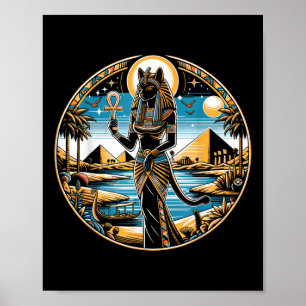 Bastet Cat Goddess Ancient Egypten Egyptian Mythol Poster