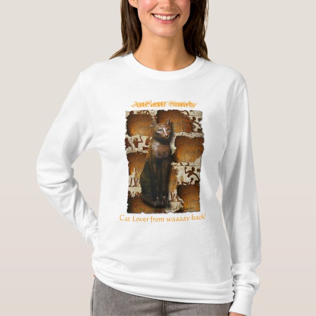 Bastet CAT LOVER LÅNGT sleeve Shirt Tee (Framsida)