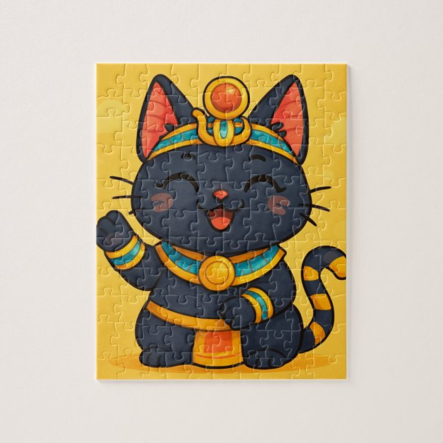 Bastet Cat Puzzle | Egyptian Goddess Pussel (Vertikal)