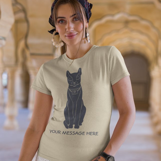 Bastet Egyptian Cat Goddess Graphic T Shirt (Skapare uppladdad)