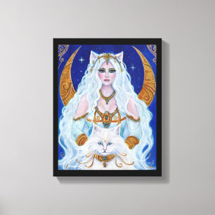 Bastet Egyptian Goddess art av Renee Lavoie Canvastryck