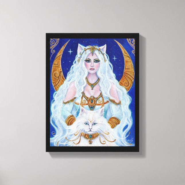 Bastet Egyptian Goddess art av Renee Lavoie Canvastryck (Framsida)