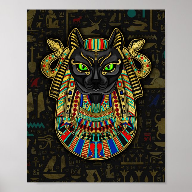 Bastet Egyptian Goddess Poster (Framsidan)