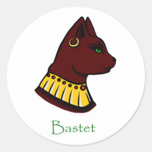 Bastet - Egyptisk gudinna Runt Klistermärke