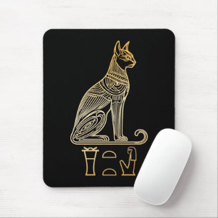 Bastet, egyptiska Cat Goddess. Namn i hieroglyfer Musmatta