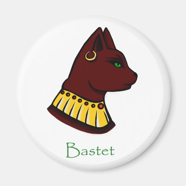 Bastet - Egyptiska gudinna magnet (Framsidan)
