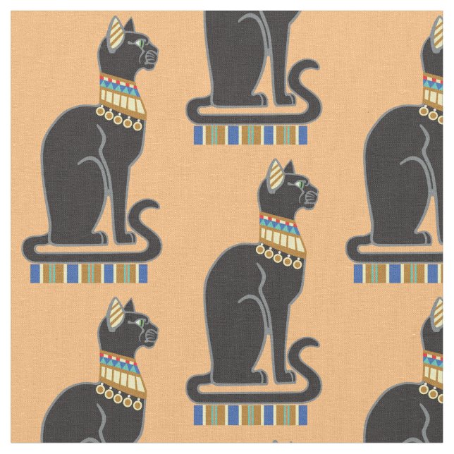 Bastet eller Bast. Acient Egyptian guddess Tyg (Närbild)