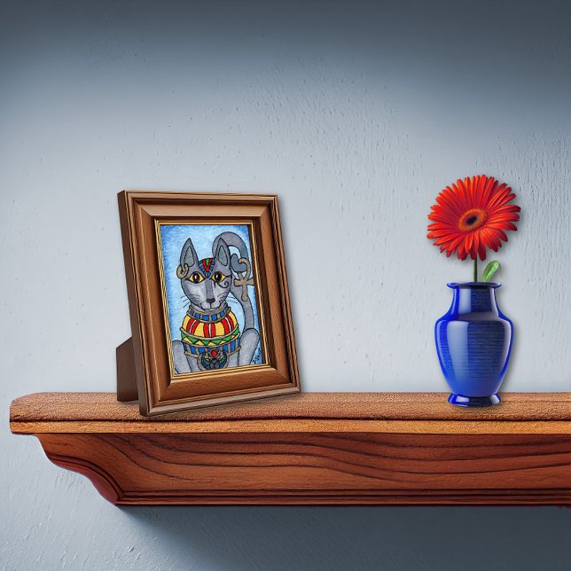 Bastet Eygptian Cat Goddess Mini Folk Art Poster (Skapare uppladdad)