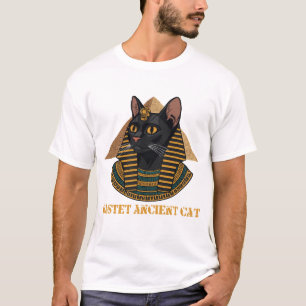 Bastet Forntida Egyptisk Kattgudinna Vintage Konst T Shirt
