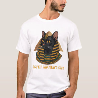 Bastet Forntida Egyptisk Kattgudinna Vintage Konst T Shirt