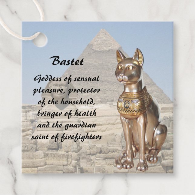 Bastet i Egypten Gåvor Etiketter (Framsida)