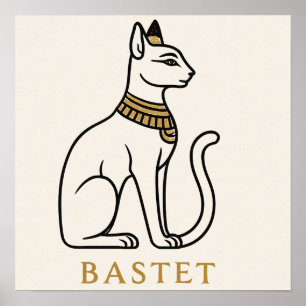 Bastet Poster Egyptian Cat Goddess Art
