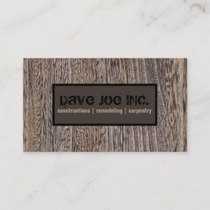 bastge hickory wood Construction Carpentry Visitkort