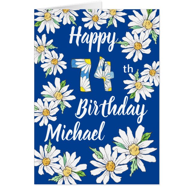 Bastiaan Personlig 75:e födelsedagskort Hälsningskort (Framsidan)