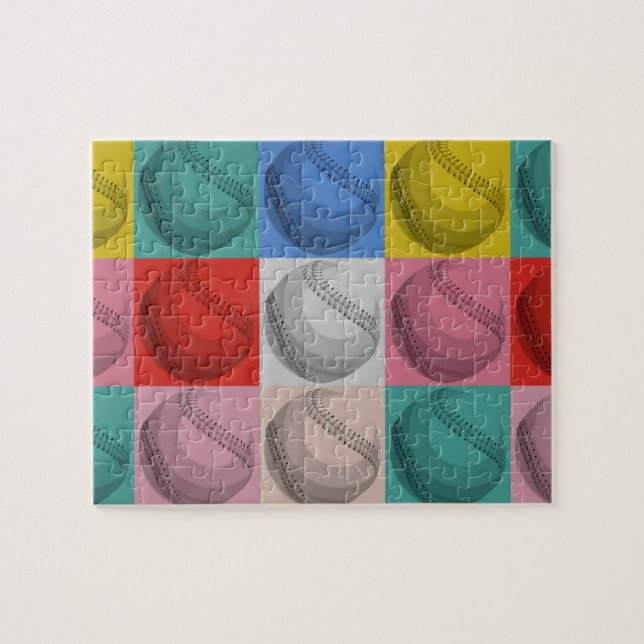 Bastiaan Pop Art - Populära idrotter Pussel (Horisontell)