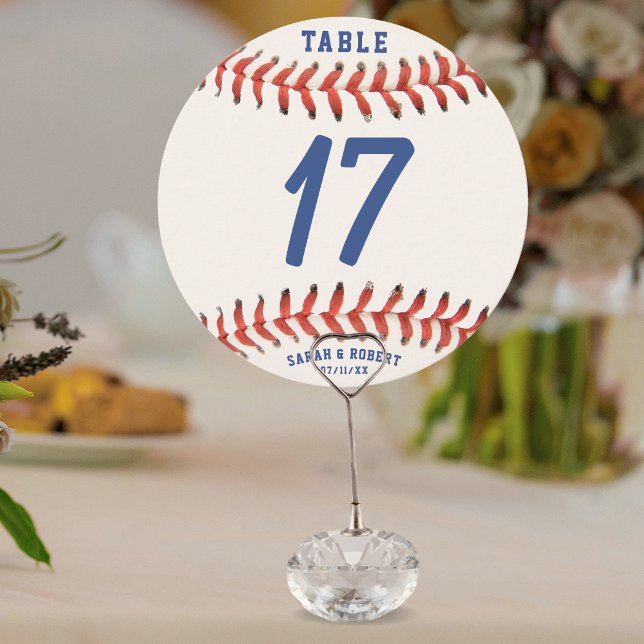 Bastiaan Softball Sport Round Bordsnummer Card (Baseball Softball Sport Round Table Number Card
)
