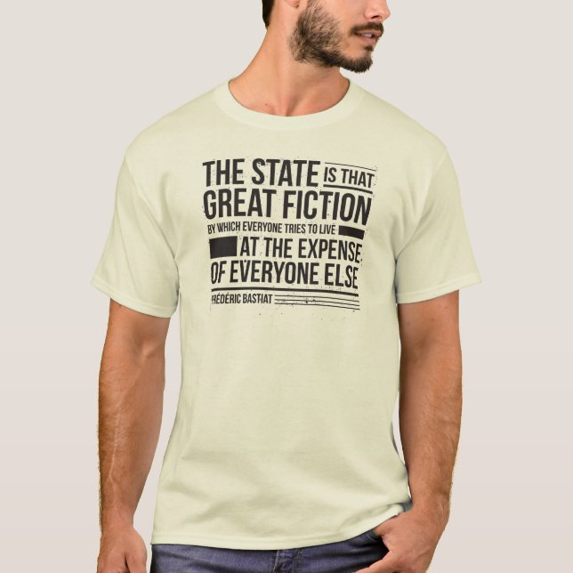 Bastiat citationstecken tee shirt (Framsida)