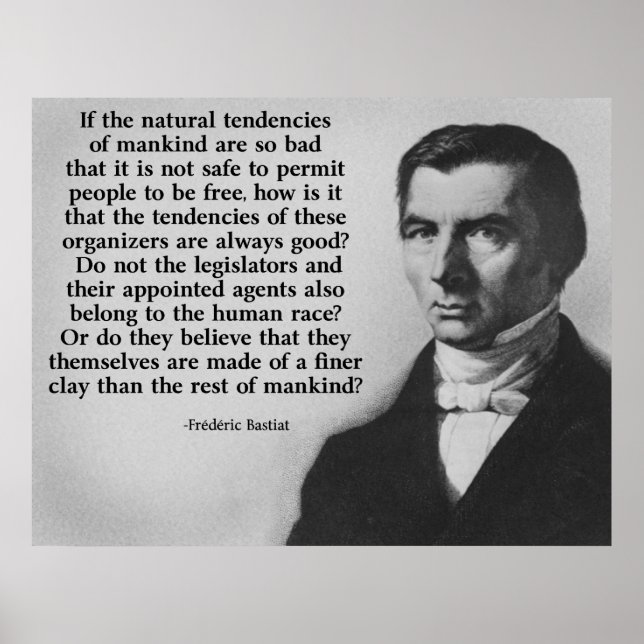 Bastiat Finer Clay Quote Poster (Framsidan)