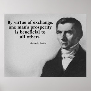 Bastiat frihandelcitationstecken poster