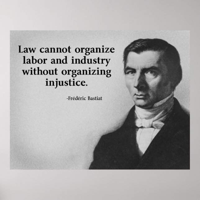 Bastiat Labor Citat Poster (Framsidan)
