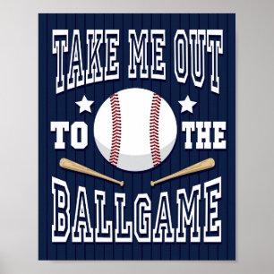Bastieball TA UT MIG TILL BALLGAME-signalen Skriv Poster