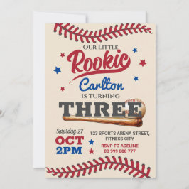 Bastieboll 3:e födelsedagsinbjudan inbjudningar