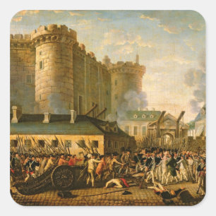 Bastiljen, 14 juli 1789 fyrkantigt klistermärke