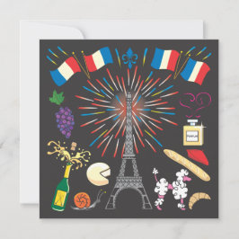 Bastiljen-dagen Party Firande-inbjudan Inbjudningar