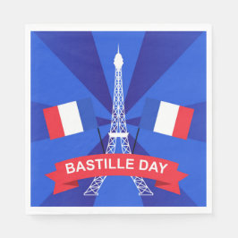 Bastilldagen 14 juli Frankrike Fransk Nationaldage Pappersservett